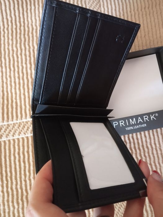 Carteira nova preta anticontactless 100%leather