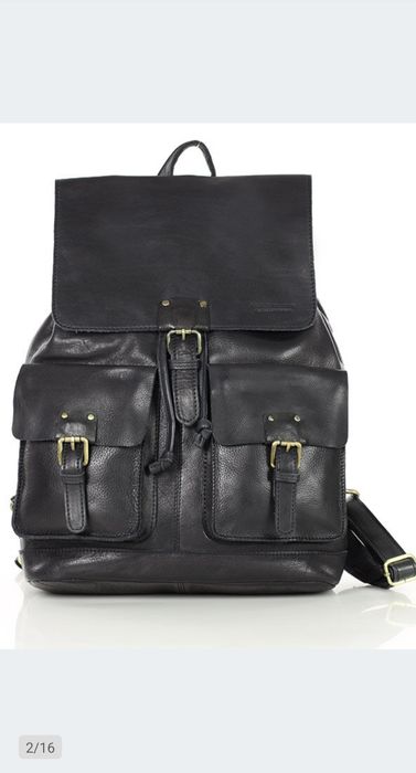 Nowy włoski skórzany plecak na studia/bagaż podręczny