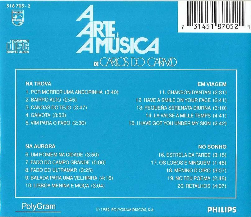 Carlos do Carmo - A Arte e a Música de Carlos do Carmo