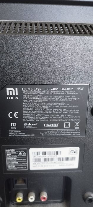 TV Android Xiaomi 32" LED 4k Ecrã partido