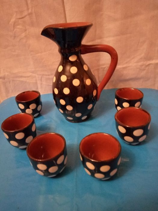 Набор в горошек керамика
