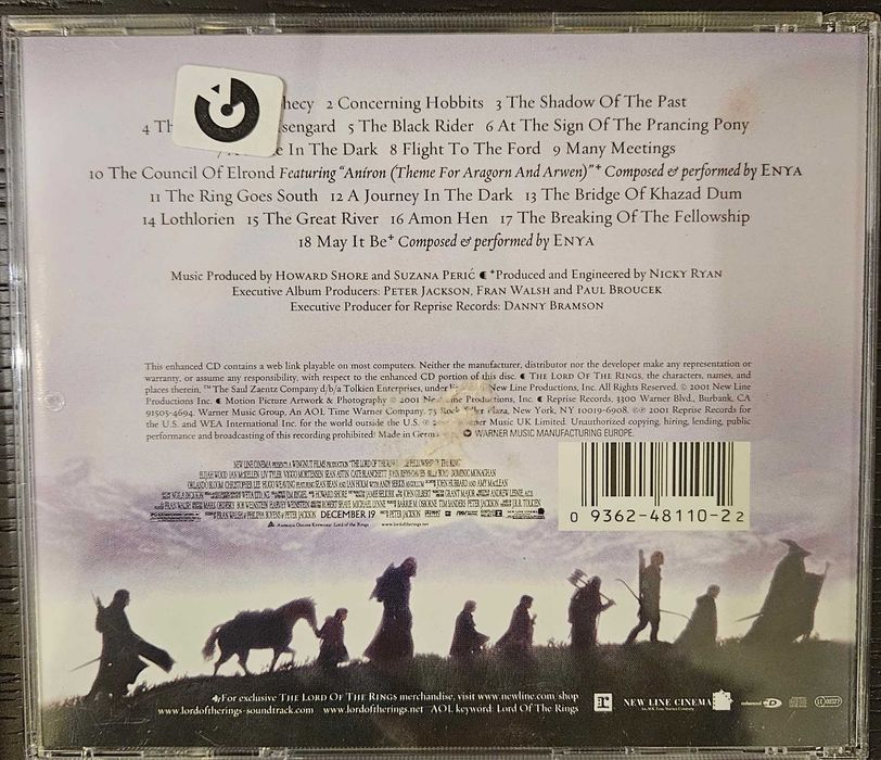 CD - O Senhor dos Anéis - A Irmandade do Anel