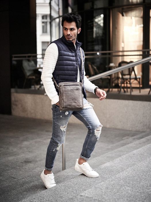 miejska listonoszka męska ze skóry naturalnej - always wild