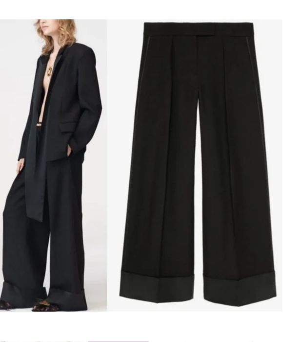 Брюки зара  zara   сатиновими  вставками