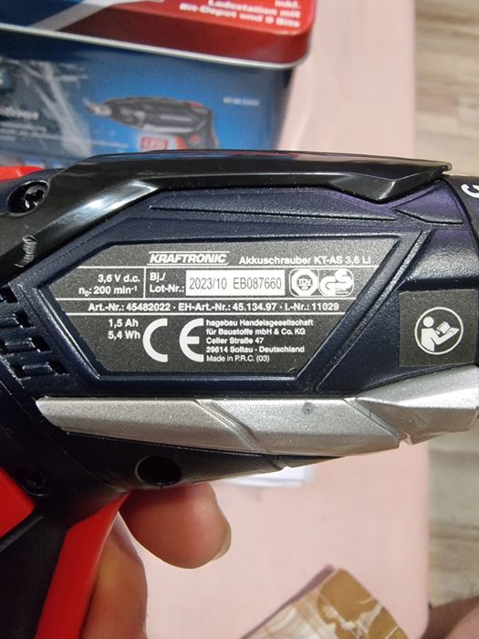 Wkrętak akumulatorowy KRAFTRONIC KT-AS 3,6 Li einhell
