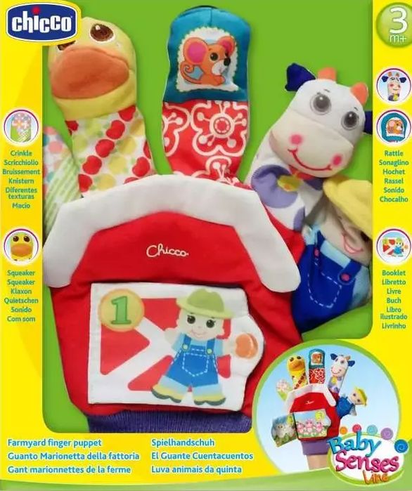 Baby Senses. Pierwsze zabawki. Rękawiczka pacynka. Chicco