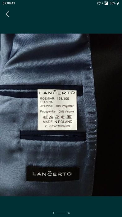 Garnitur ślubny pół smoking Lancerto