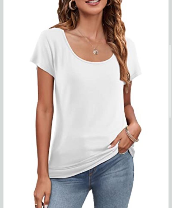 Loiszm Damska koszulka z krótkim rękawem biała rozmiar S