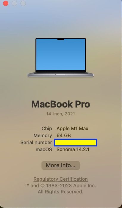 MacBook PRO 14 M1 MAX 10 CPU/ 32 GPU/ 64 RAM/ 2TB Space Gray