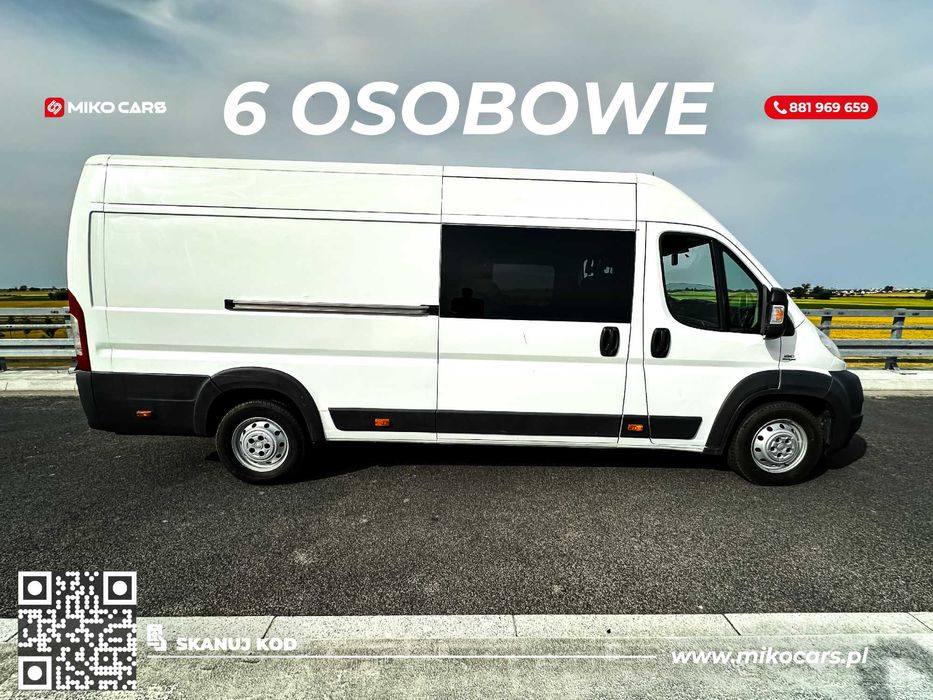 Ducato Brygadowe 6 osobowe WYPOŻYCZALNIA / Wynajem busów dostawczych