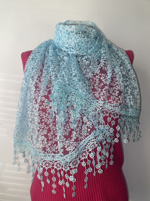 Кашеміровий шарф палантин в клітинку Кашемировый