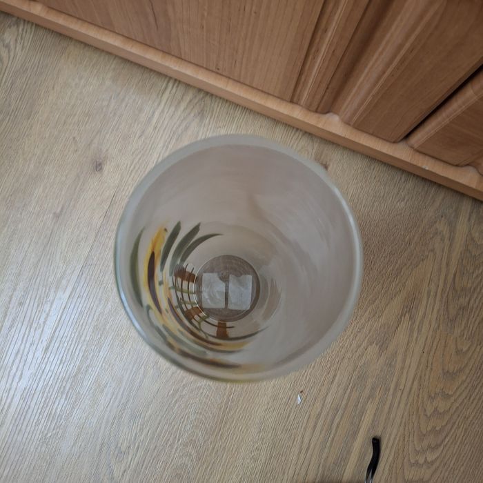 Ваза матове скло, із соняшниками