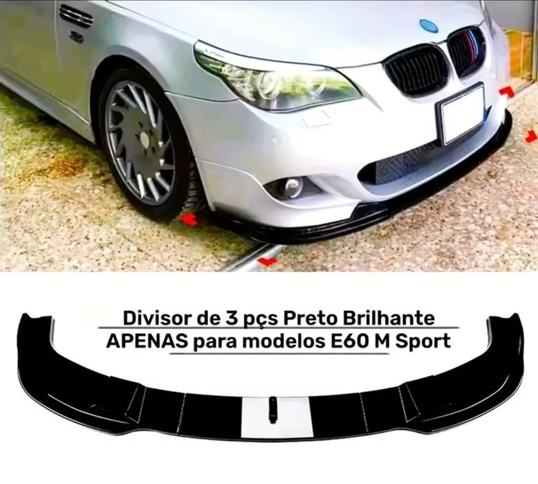 Lip e60 e61 BMW preto brilhante