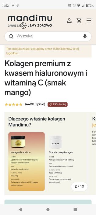 Collagen smak mango