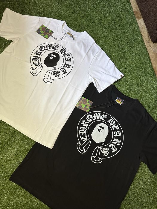 Футболка Bape x chrome hearts, тішка, бейп, хром хартс, хром хертс