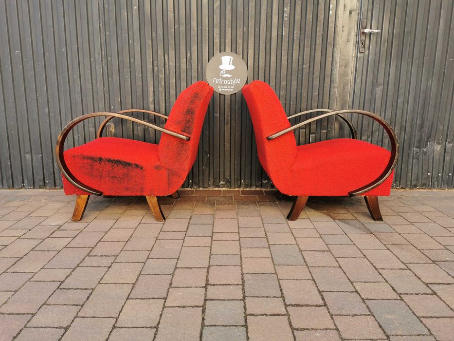 Fotel ART DECO proj. J. Halabala, Czechosłowacja '30-'50, Retro