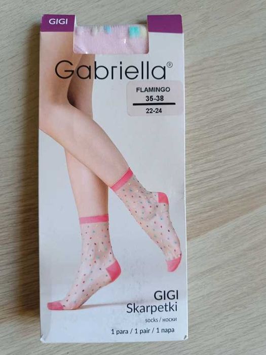 Skarpetki transparentne przezroczyste GIGI Flamingo 35-38 Gabriella