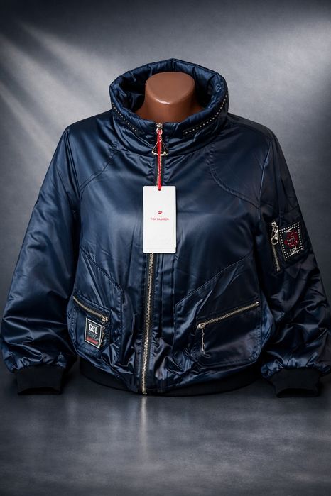 Куртка комбінована,стьобана , бомпер весна