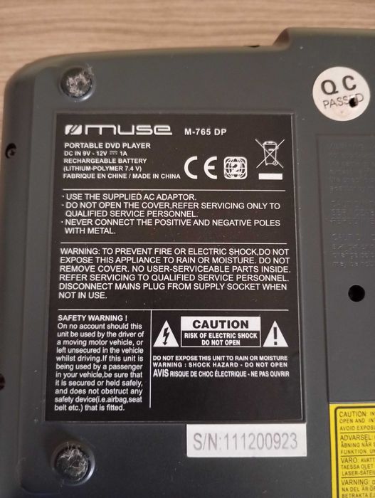 Leitor de DVD Portátil MUSE