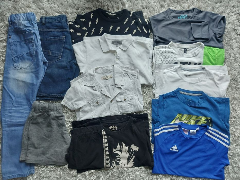 Paka, paczka ubranek chłopięcych rozmiar 128, 134, 140,  14 sztuk