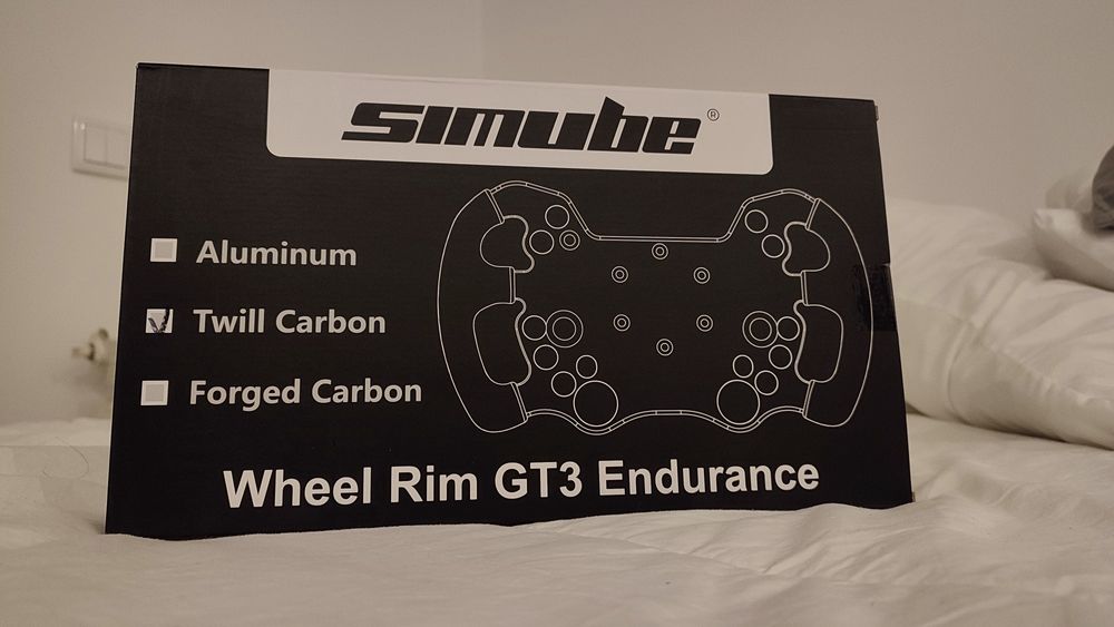 Placa de fibra de carbono Simube GT3 Endurance para volante Fanatec