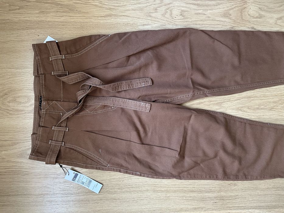 Spodnie sisley 26 brązowe