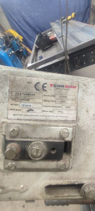 Piła taśmowa do metalu cormak