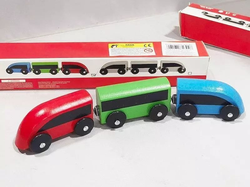 Pociąg drewniany 3 częściowy. Adar. Nowy Produkt