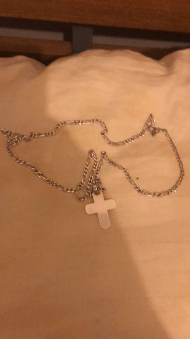 cordão de prata com pingente