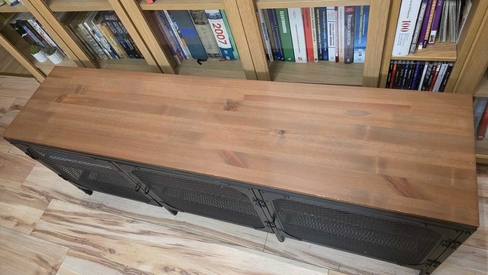 FJÄLLBO Szafka pod TV, czarny, 150x36x54 cm
