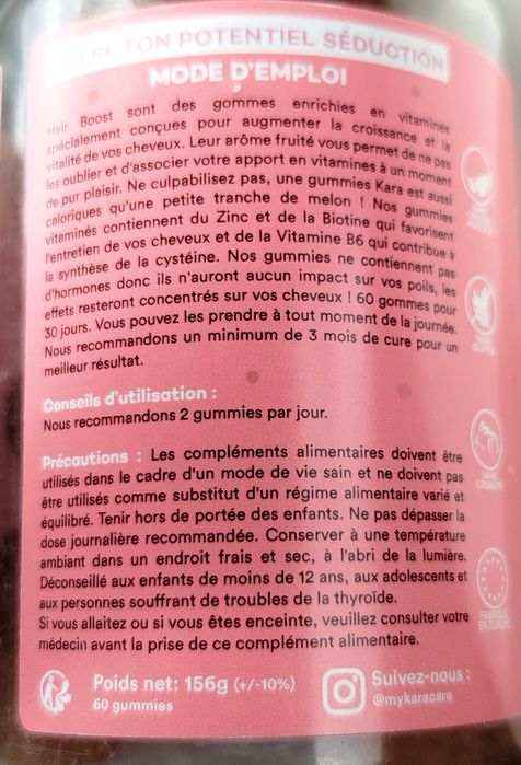 Na porost włosów Kara Hair Boost ADN