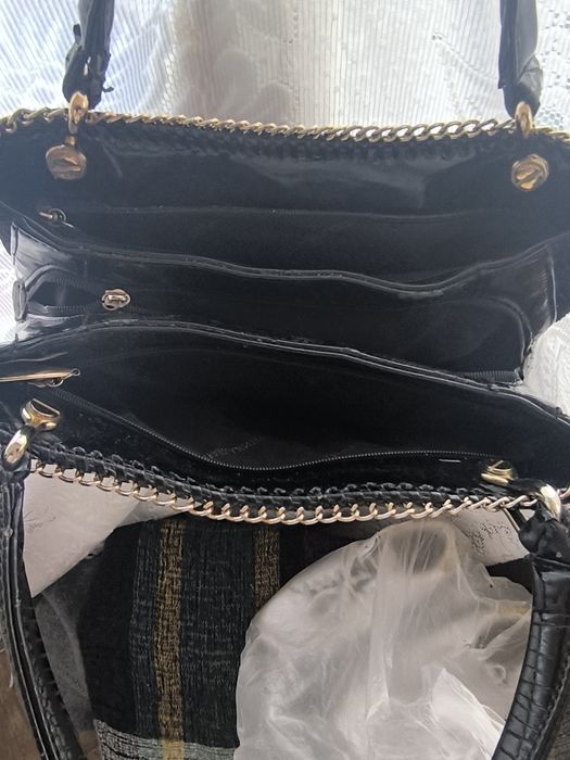 небольшая женская черная сумка  +женская обувь