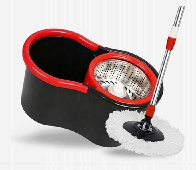MOP Obrotowy ROTACYJNY 360 SPIN TURBO 3w1 NAKŁADKI Mikrofibra Wiadro
