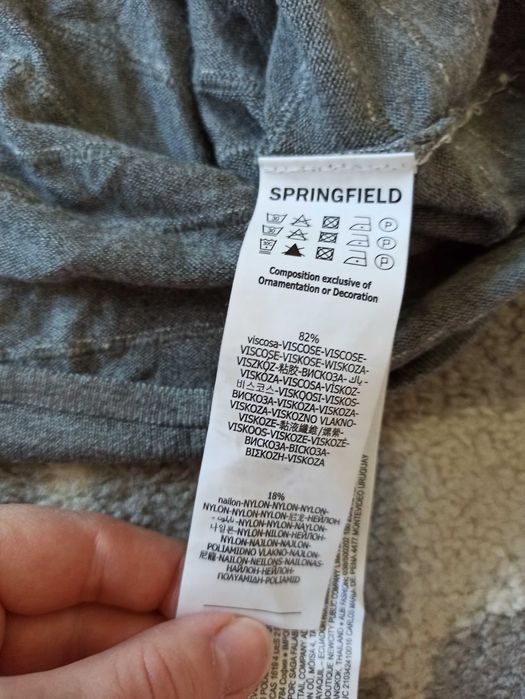 Sukienka Springfield szara długi rękaw S 36 na jesień zimę
