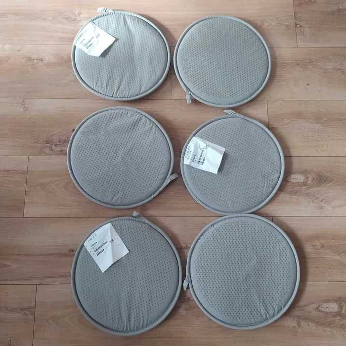 Poduszka cilla ikea szara na krzesło 5 sztuk