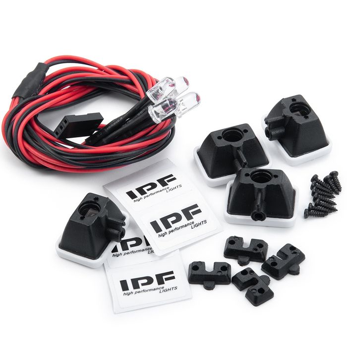 Oświetlenie LED do modelu rc 4 reflektory IPF 6-7,4V wltoys relly HPI