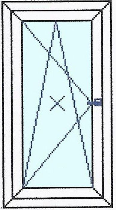 Janela (Porta) terraço esquerda (PVC) branco