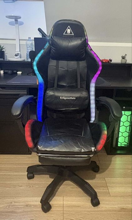 Fotel gamingowy led masaż