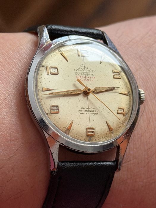 Atlantic Worldmaster Superextra 21 jewels, duzy 38/47mm, sprawny