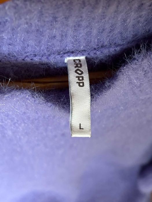 Puszysty sweter CROPP fioletowo niebieski  L