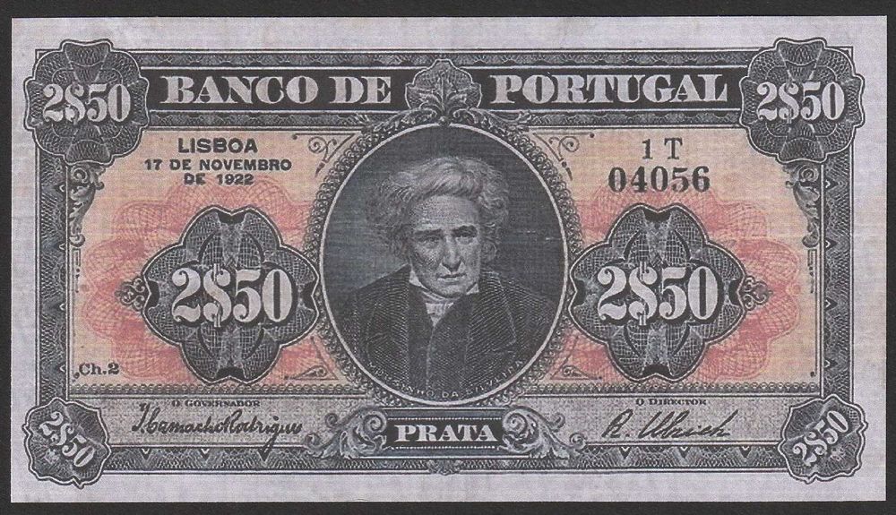 Portugalia 2,5 escudos 1922