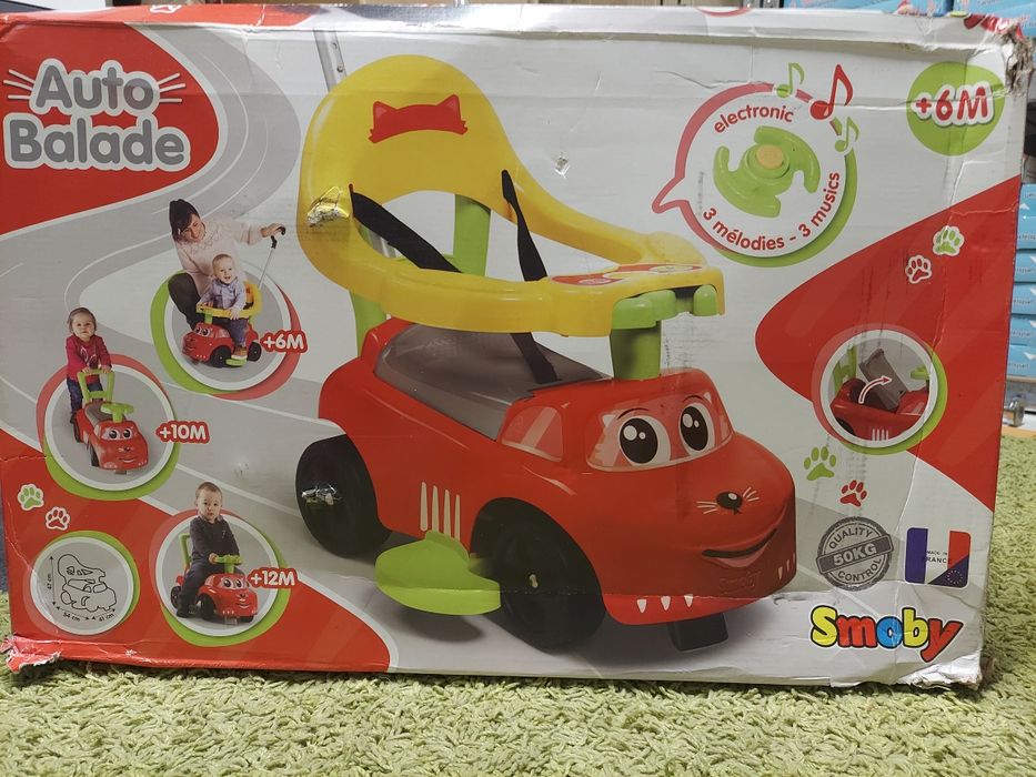 Jeździk Pchacz Smoby Dla Dzieci Ride On Auto Balade do 50kg 3w1