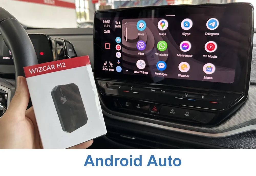 Wizcar M2 - бездротовий CarPlay та AndroidAuto