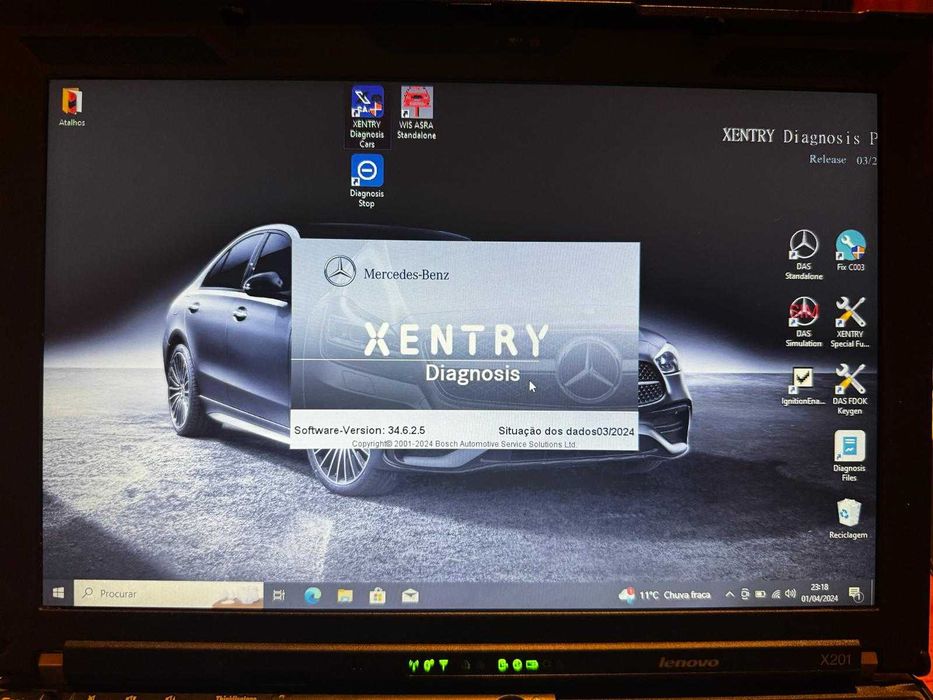 Lenovo X201 Diagnostico Mercedes ( Passthru ) Xentry e Wis