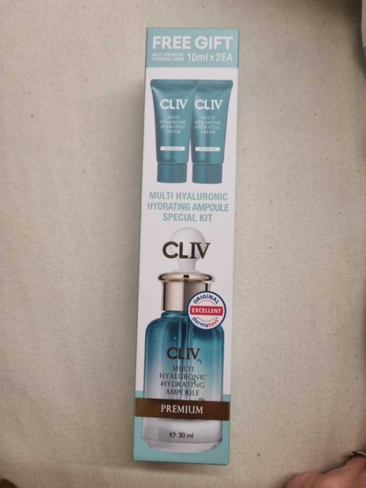 Cliv serum hyaluronic nawilżająca ampułka do twarzy 30+ KREM 2x10 ml