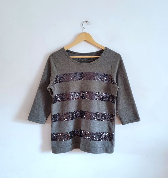 Bluzeczka sweterek z cekinami bawełna cotton Dunnes 38