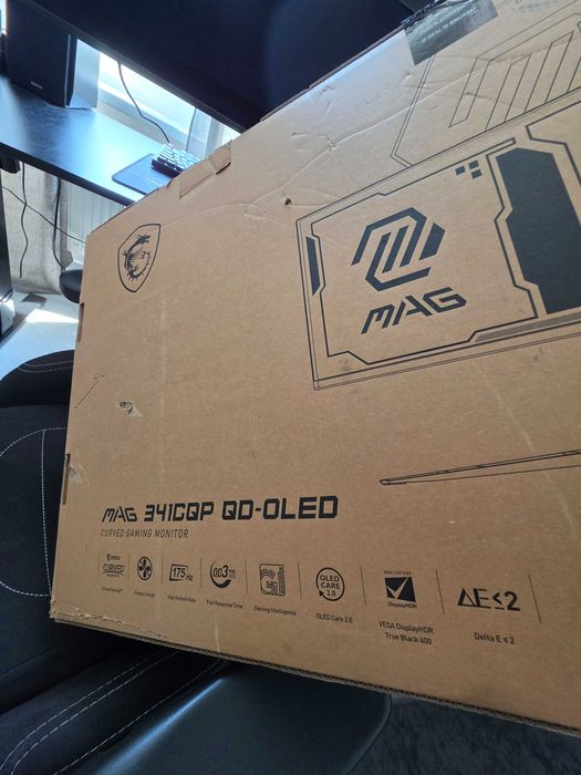 Монітор MSI MAG 341CQP QD-OLED — Ідеальний стан, повний комплект 34 дюй msi OLED  MSI MAG 3440x1440 21:9