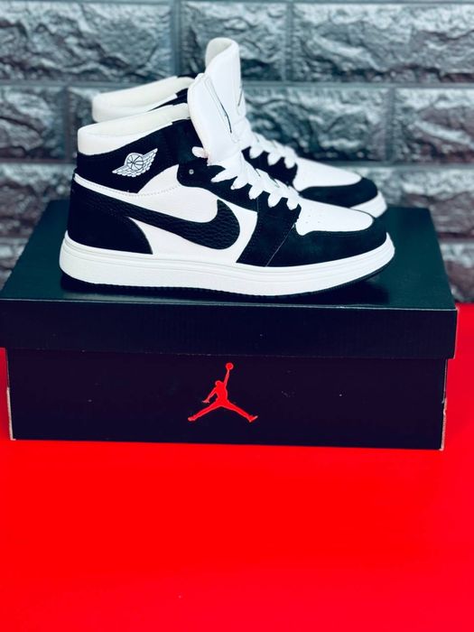 Кожаные кроссовки зимние Nike Air Jordan Retro 1 / Найк Жордан Джордан