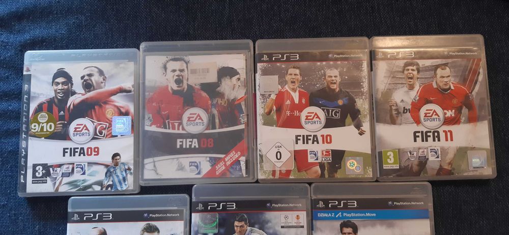 duży zestaw gier fifa na ps 3 plus pes