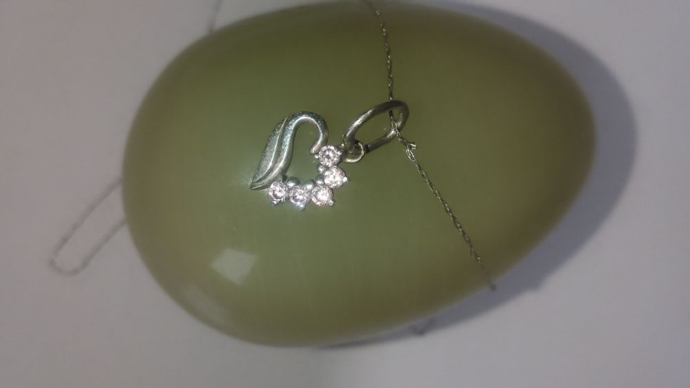 Кулон срібло 925 проби, вага 0,59 грама, кулон сердечко